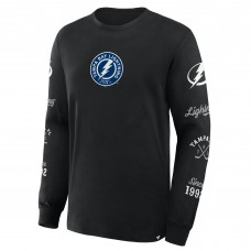 Футболка Tampa Bay Lightning Fanatics Black Boxed In Legacy Long Sleeve Футболка Tampa Bay Lightning Fanatics Black Boxed In Legacy Long Sleeve