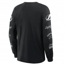 Футболка Tampa Bay Lightning Fanatics Black Boxed In Legacy Long Sleeve Футболка Tampa Bay Lightning Fanatics Black Boxed In Legacy Long Sleeve