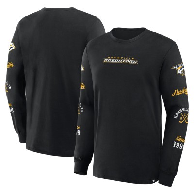 Nashville Predators Fanatics Black Boxed In Legacy Long Sleeve T-Shirt