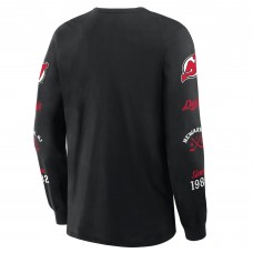 Футболка с длинным рукавом New Jersey Devils Fanatics Black Boxed In Legacy