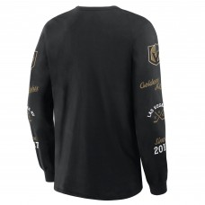 Футболка с длинным рукавом Vegas Golden Knights Fanatics Black Boxed In Legacy