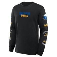 Футболка с длинным рукавом Buffalo Sabres Fanatics Black Boxed In Legacy