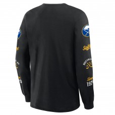 Футболка с длинным рукавом Buffalo Sabres Fanatics Black Boxed In Legacy