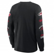 Футболка с длинным рукавом Carolina Hurricanes Fanatics Black Boxed In Legacy