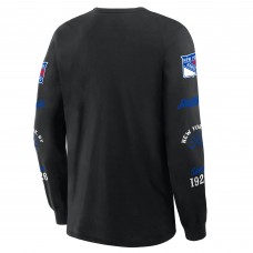 New York Rangers Fanatics Black Boxed In Legacy Long Sleeve T-Shirt