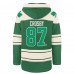 Толстовка Pittsburgh Penguins Sidney Crosby 47 Kelly Green St. Patricks Day Player Name & Number Lacer