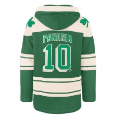 Толстовка New York Rangers Artemi Panarin 47 Kelly Green St. Patricks Day Player Name & Number Lacer