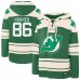 Толстовка New Jersey Devils Jack Hughes 47 Kelly Green St. Patricks Day Player Name & Number Lacer