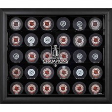Florida Panthers Fanatics Authentic 2024 Stanley Cup Champions Black Framed 30-Puck Logo Display Case