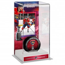 Кейс для шайбы Aleksander Barkov Florida Panthers Fanatics Authentic 2024 Stanley Cup Champions Logo Deluxe Tall