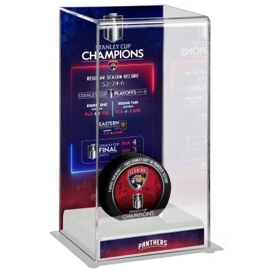 Кейс для шайбы Florida Panthers Fanatics Authentic 2024 Stanley Cup Champions Logo Deluxe Tall