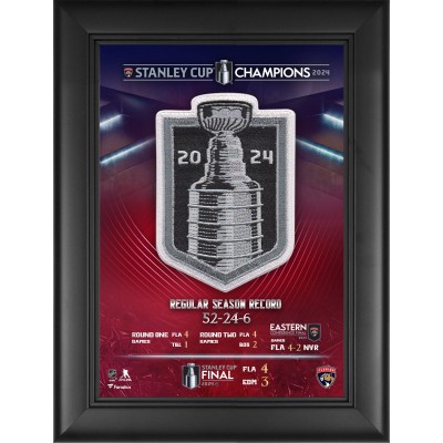 Florida Panthers Fanatics Authentic 2024 Stanley Cup Champions Framed 5 x 7 Collage with Jersey Patch