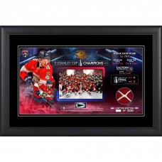 Florida Panthers Fanatics Authentic 2024 Stanley Cup Champions Framed 10 x 18 Collage with a Piece of Game-Used Net - Limited Edition of 300