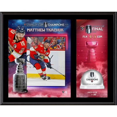 Matthew Tkachuk Florida Panthers Fanatics Authentic 12 x 15 Sublimated Plaque with Game-Used Ice from the 2024 Stanley Cup Final - Limited Edition of 300