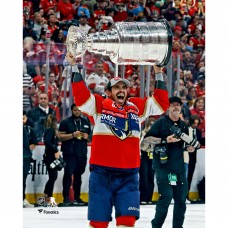 Evan Rodrigues Florida Panthers Unsigned Fanatics Authentic 2024 Stanley Cup Champions Raising Cup Photograph