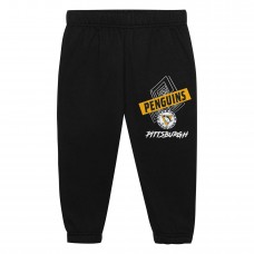Toddler Pittsburgh Penguins Mitchell & Ness Two-Piece Oversized Block Buster Fleece Sweatshirt & Pants Set Set
