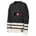 Подростковая Philadelphia Flyers Mitchell & Ness Black Chainstitch Heavyweight Long Sleeve Top