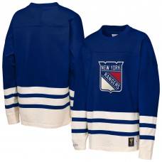 Подростковая New York Rangers Mitchell & Ness Blue Chainstitch Heavyweight Long Sleeve Top Подростковая New York Rangers Mitchell & Ness Blue Chainstitch Heavyweight Long Sleeve Top