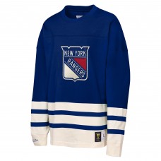 Подростковая New York Rangers Mitchell & Ness Blue Chainstitch Heavyweight Long Sleeve Top Подростковая New York Rangers Mitchell & Ness Blue Chainstitch Heavyweight Long Sleeve Top