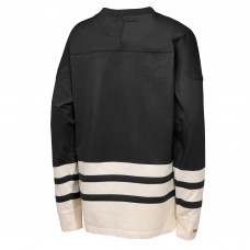 Подростковая Vegas Golden Knights Mitchell & Ness Black Chainstitch Heavyweight Long Sleeve Top