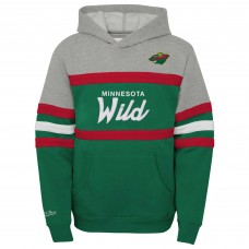 Толстовка Подростковая Minnesota Wild Mitchell & Ness Green Head Coach