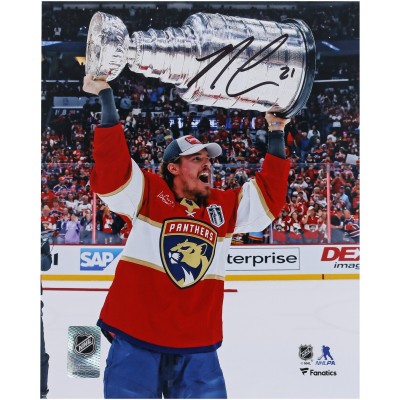 Nick Cousins Florida Panthers Autographed Fanatics Authentic 2024 Stanley Cup Champions 8 x 10 Raising Cup Photograph
