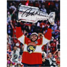 Carter Verhaeghe Florida Panthers Autographed Fanatics Authentic 2024 Stanley Cup Champions 8 x 10 Raising Cup Photograph