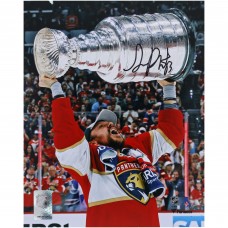 Sam Reinhart Florida Panthers Autographed Fanatics Authentic 2024 Stanley Cup Champions 8 x 10 Raising Cup Photograph