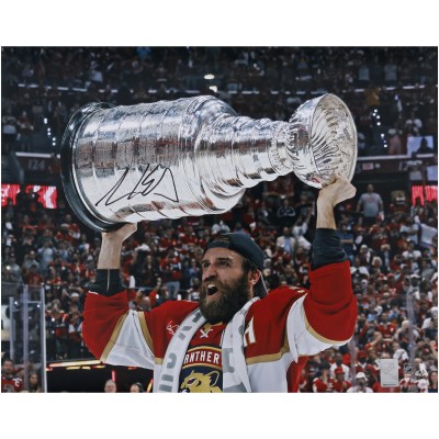 Aaron Ekblad Florida Panthers Autographed Fanatics Authentic 2024 Stanley Cup Champions 16 x 20 Raising Cup Photograph