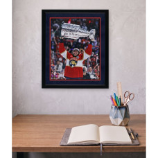 Фото с автографом Carter Verhaeghe Florida Panthers Fanatics Authentic 2024 Stanley Cup Champions 16" x 20" Raising Cup with "2024 SC Champs" Inscription