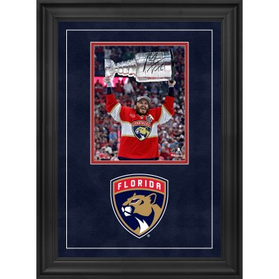 Matthew Tkachuk Florida Panthers Autographed Fanatics Authentic 2024 Stanley Cup Champions Deluxe Framed 8 x 10 Raising Cup Photograph