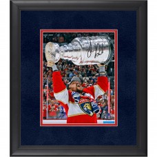 Sam Reinhart Florida Panthers Autographed Fanatics Authentic 2024 Stanley Cup Champions Framed 8 x 10 Raising Cup Photograph