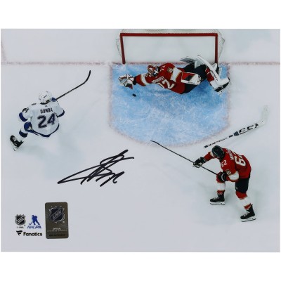 Sergei Bobrovsky Florida Panthers Autographed Fanatics Authentic 2024 Stanley Cup Playoffs Round One 8 x 10 Diving Save Photograph
