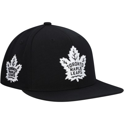 Toronto Maple Leafs Mitchell & Ness Black Team Snapback Hat