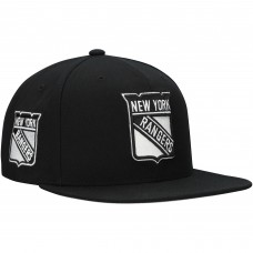 New York Rangers Mitchell & Ness Black Team Snapback Hat New York Rangers Mitchell & Ness Black Team Snapback Hat