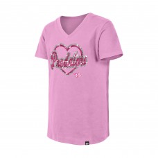 Подростковая Girls Nashville Predators New Era Pink Flip Sequin V-Neck T-Shirt