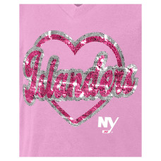 Подростковая Girls New York Islanders New Era Pink Flip Sequin V-Neck T-Shirt Подростковая Girls New York Islanders New Era Pink Flip Sequin V-Neck T-Shirt
