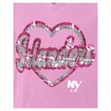 Подростковая Girls New York Islanders New Era Pink Flip Sequin V-Neck T-Shirt Подростковая Girls New York Islanders New Era Pink Flip Sequin V-Neck T-Shirt