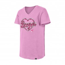 Футболка Girls New York Rangers New Era Pink Flip Sequin V-Neck Футболка Girls New York Rangers New Era Pink Flip Sequin V-Neck