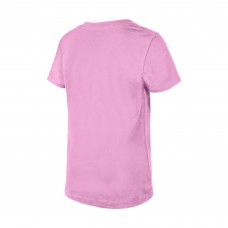 Футболка Girls Youth Chicago Blackhawks New Era Pink Flip Sequin V-Neck