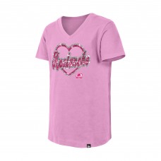 Футболка Подростковая Girls Colorado Avalanche New Era Pink Flip Sequin V-Neck