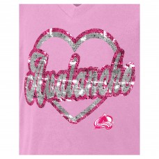 Футболка Подростковая Girls Colorado Avalanche New Era Pink Flip Sequin V-Neck