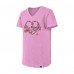 Подростковая Girls Columbus Blue Jackets New Era Pink Flip Sequin V-Neck T-Shirt