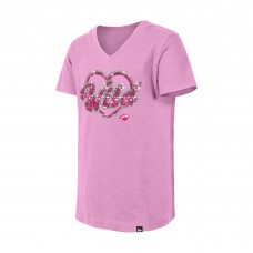Футболка Подростковая Girls Minnesota Wild New Era Pink Flip Sequin V-Neck