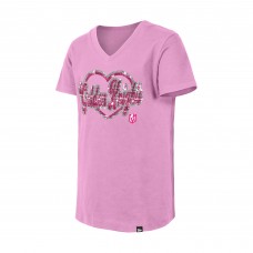 Футболка Подростковая Girls Vegas Golden Knights New Era Pink Flip Sequin V-Neck