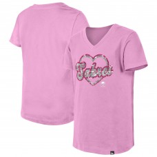 Футболка Girls Youth Buffalo Sabres New Era Pink Flip Sequin V-Neck