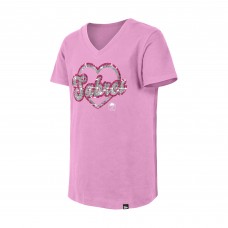 Футболка Girls Youth Buffalo Sabres New Era Pink Flip Sequin V-Neck