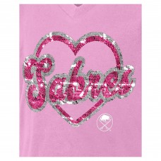 Футболка Girls Youth Buffalo Sabres New Era Pink Flip Sequin V-Neck