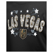 Футболка Подростковая Girls Vegas Golden Knights New Era Black Flip Sequin