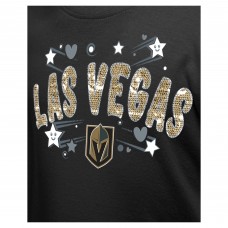 Футболка Подростковая Girls Vegas Golden Knights New Era Black Flip Sequin